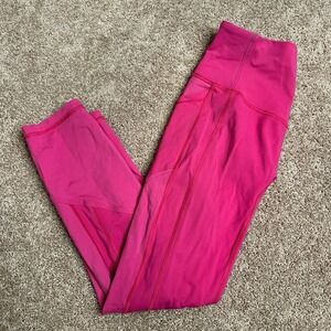 Lululemon Hot Pink Pocket Leggings
